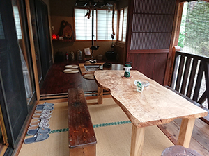 天然温泉 貸し切り 露天風呂の宿 デッキ